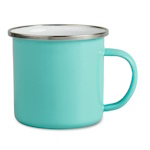 Enamel Steel Sublimation Mug - Silver Rim