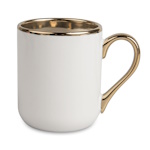 Coffee mug for sublimation with golden handle