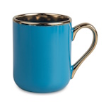 Coffee mug for sublimation with gold handle