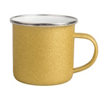 Enamel Glitter Steel Sublimation Mug - Silver Rim