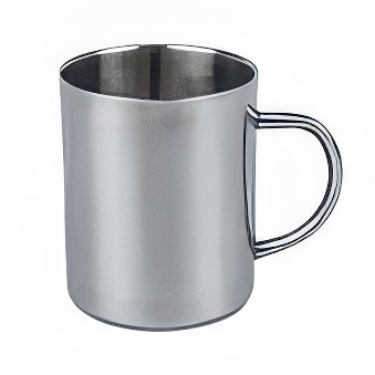 Metal Sublimation and Engraving Mug, silver, 300 ml