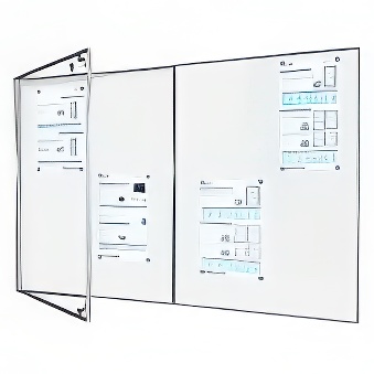 Gablota ogłoszeniowa jednodrzwiowa wewnętrzna z tablicą GTA Typ 3 