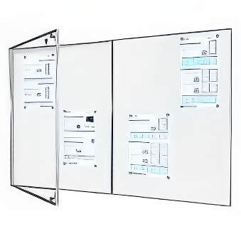 Gablota ogłoszeniowa jednodrzwiowa wewnętrzna z tablicą GTA Typ 3 