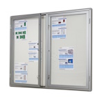 Two-door outdoor information display cabinet Type 1
