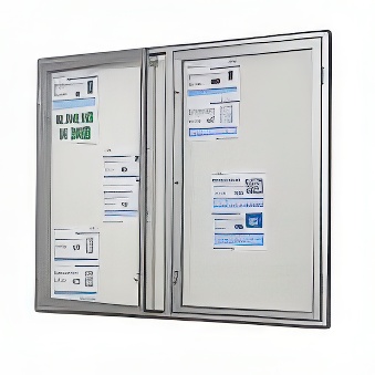 Gablota ogłoszeniowa dwudrzwiowa informacyjna zewnętrzna Typ 1