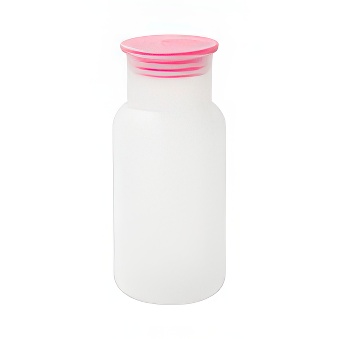 Glass bottle for sublimation and engraving with a cover , transparent pink, 550 ml
