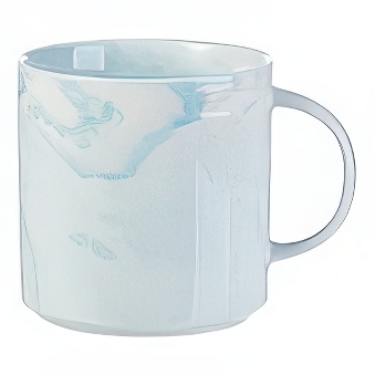 Stackable Marbled Sublimation Mug, 350 ml, blue