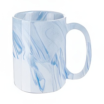 Large Marbled Sublimation Mug, 450 ml, azure