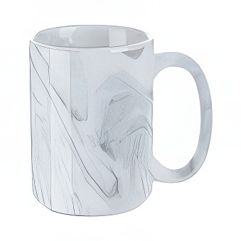 Large Marbled Sublimation Mug, 450 ml, grey