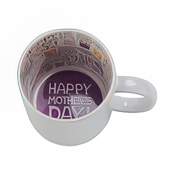 Kubek do sublimacji z nadrukiem wewnątrz - Happy Mothers Day