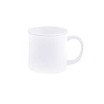 Plastic unbreakable mug for sublimation overprint and engraving, white, 150 ml
