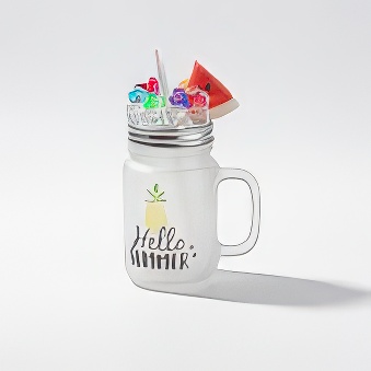 Frosted Glass Mason Jar with Metal Straw and Lid for Sublimation and Engraving, transparent