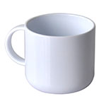 Plastic unbreakable mini mug for sublimation overprint and engraving