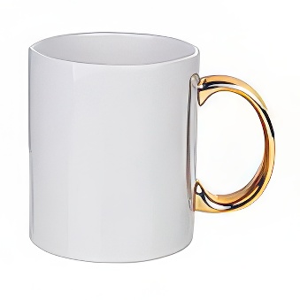 Sublimation Mug - Gold Handle 330 ml