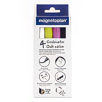 Chalk markers for smooth surfaces (white, black, light yellow, light pink) - 0,5-3 mm