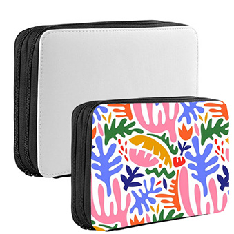 Pencil case for sublimation black/white 17x22 cm