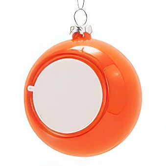 Christmas bauble for sublimation, orange, 7,8 cm