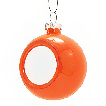 Christmas bauble for sublimation, orange, 6 cm