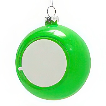 Christmas bauble for sublimation, green, 7,8 cm