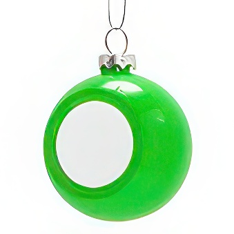 Christmas bauble for sublimation, green coloured, 6 cm