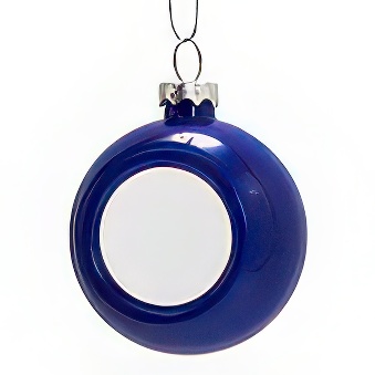 Christmas bauble for sublimation, blue, 6 cm