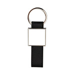 Square leather keychain for printing