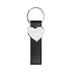 Heart leather keychain for printing