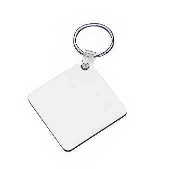 Sublimation and engraving MDF keychain - square 5x5 cm