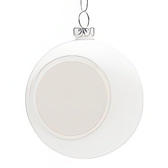 Christmas bauble for sublimation, white, 7,8 cm