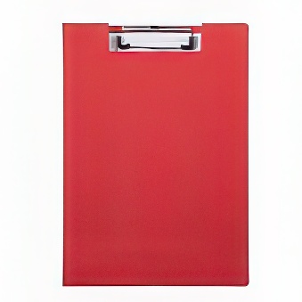 Clipboard Eco made of Durable Cardboard with Paper Lamination, red A4