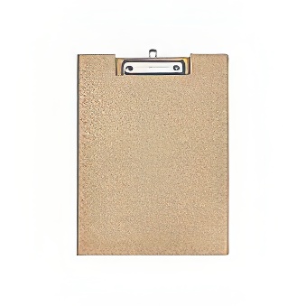 Clipboard Eco made of Durable Cardboard with Paper Lamination, Beige/Brown A4