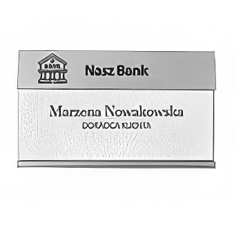 ID plate with safety pin 