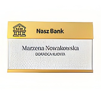 ID plate with safety pin 