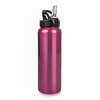 Metal bottle with mouthpiece for sublimation and engraving, pink, 800 ml