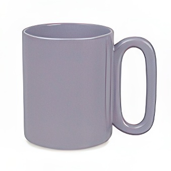 Coloured Sublimation Mug with Oval Handle, purple