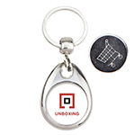 Elements for making metal keychains with token