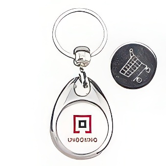 Metal Keychain Blanks with a 25 mm Printing Area, DIY Keyring Components
