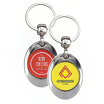 Metal Keychain Blanks with a Printing Area  25 mm