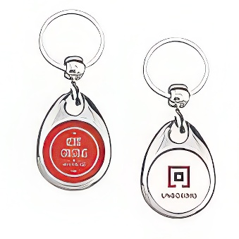Teardrop-Shaped Metal Keychain Blanks - 25 mm Printing Area