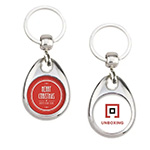 Trolley coin keychain