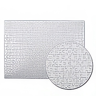 Puzzles for sublimation overprint 1500 elements 47x68 cm