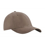 Peaked cap 6-panels with metal clip for solvent printing, light brown