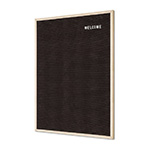 Information letter board with a light wooden frame