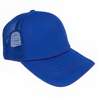 Trucker Cap with White Front and Mesh Back for Solvent Printing, Blue