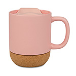 Coloured Sublimation Mug with Lid and Cork Base