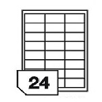 Self-adhesive labels for all types of printers- 24 labels on a sheet
