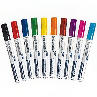 Set of 10 markers, assorted colours - 1,5-3 mm
