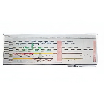 Tablica suchościeralna magnetyczna do planowania roku Professional, emaliowana, 50 x 150 cm