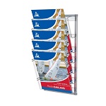 Leaflet holders in aluminium frame (5 x A4)