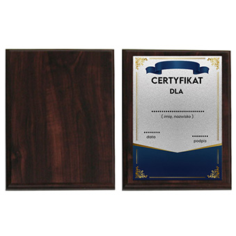 MDF base for Overprinted Aluminum Sheets for thermal transfer from a laser printer - dark brown, 152 x 203 mm (6x8")
